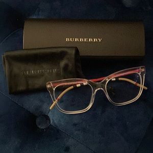 Gently used Burberry glasses with signature Burberry temples B2271